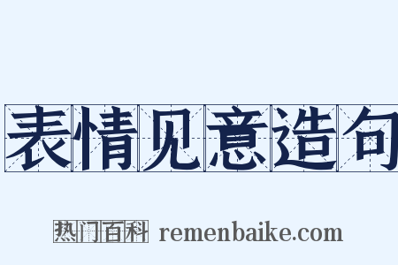 表情见意造句是什么意思的图片